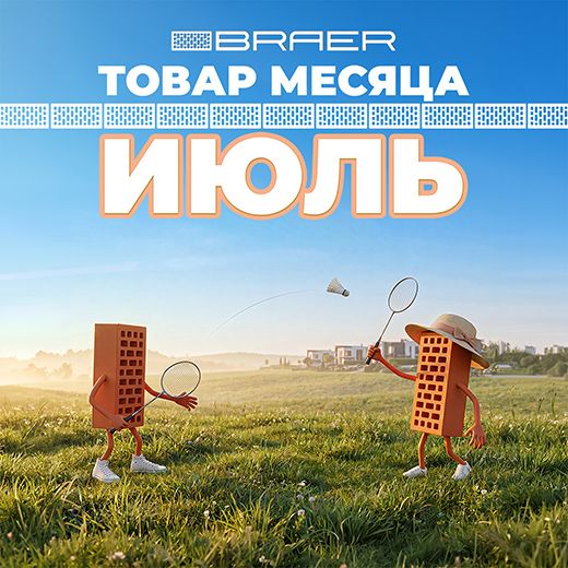 Товар месяца июль — кирпич BRAER